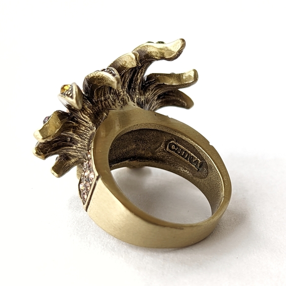 Signed HEIDI DAUS "Sublime Star" Multicolor Statement Ring Rhinestones Size 6.5 - Picture 7 of 12